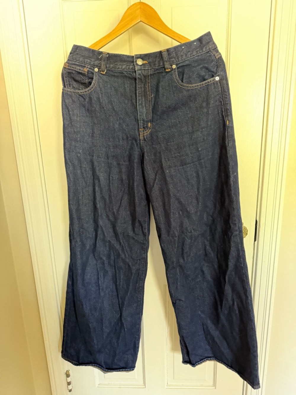 Madewell Superwide Leg Dark Blue Jeans
